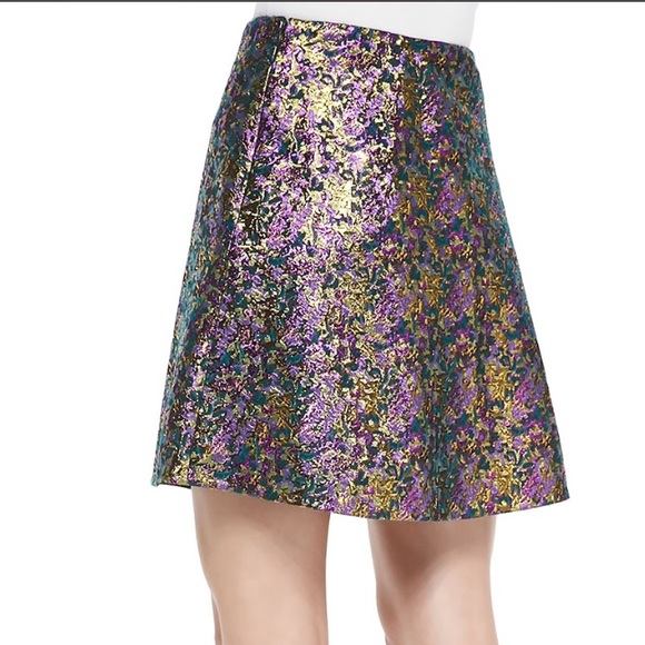 3.1 Phillip Lim Single-Pleat A-Line Jacquard Skirt - Picture 2 of 4